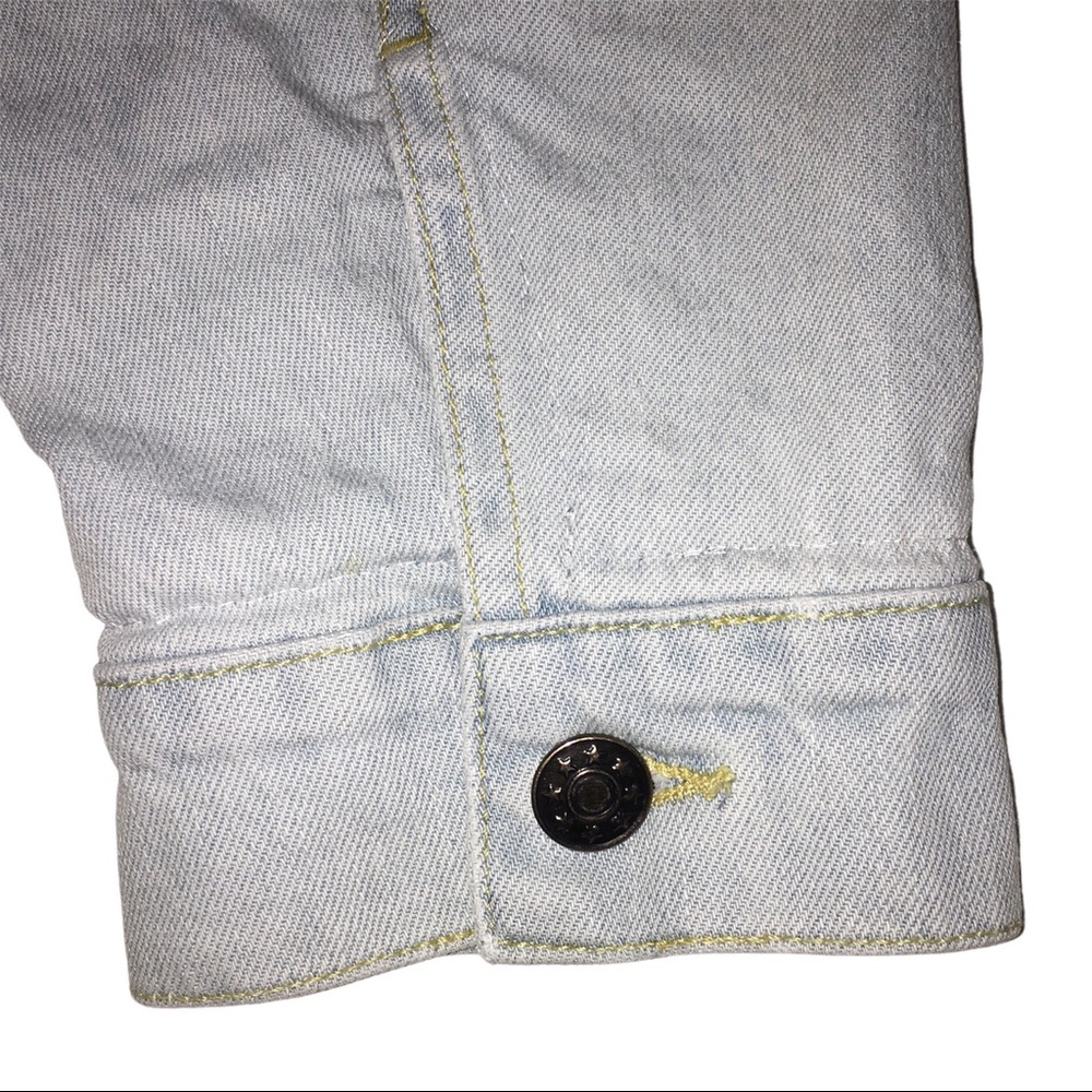 Y2K / 1990s Jean Jacket Vintage Denim Sherpa Lined Grit Iron Workwear 1929 Large - Picture 7 of 16